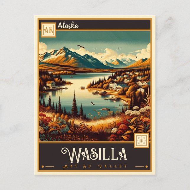 Wasilla, Alaska | VINTAG Postkarte (Vorderseite)