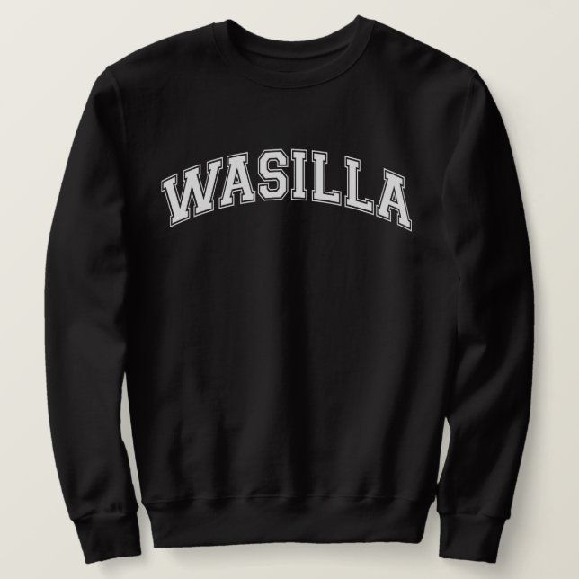 WASILLA University Style Sweater America Uni Sweatshirt (Design vorne)