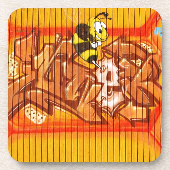 Wasp Graffiti Wall Untersetzer (Vorderseite)
