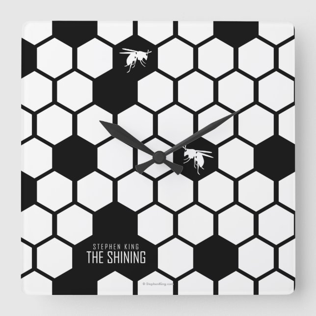 Wasps Quadratische Wanduhr (Vorderseite)