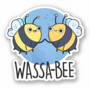 Wassabee Funny Wasabi Bee Pun Aufkleber