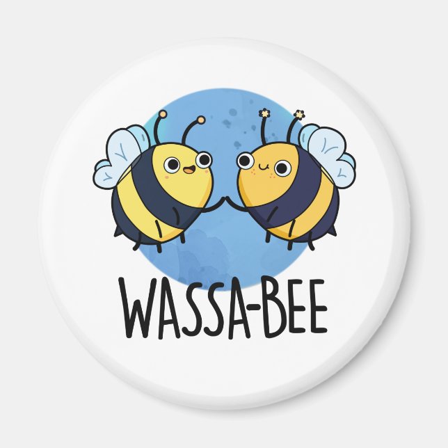Wassabee Funny Wasabi Bee Pun Magnet (Vorne)