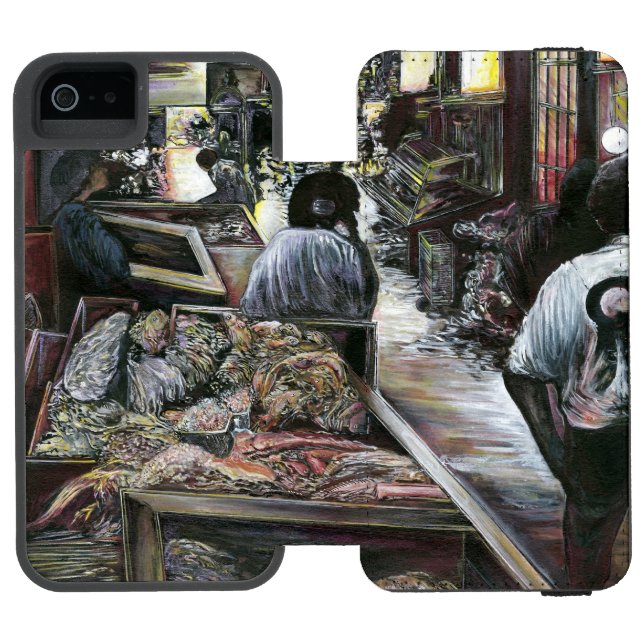 Wasser, aber geküsst mit Wüstenwind, Jerusalem Incipio iPhone Geldbeutel-Hülle (Folio Geöffnet)