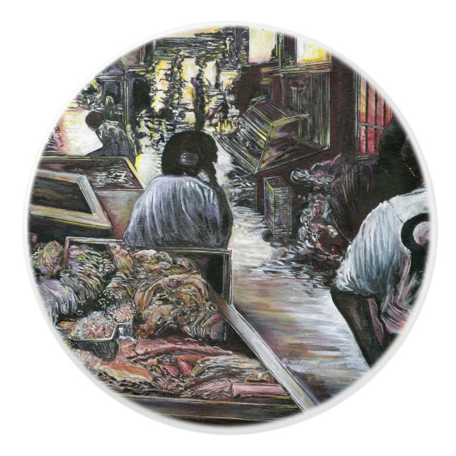 Wasser, aber geküsst mit Wüstenwind, Jerusalem Keramikknauf (Vorderseite)