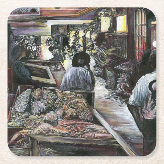 Wasser, aber geküsst mit Wüstenwind, Jerusalem Rechteckiger Pappuntersetzer (Vorderseite)