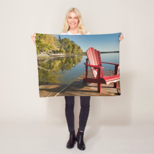 Wasser Adirondack-Vorsitz am See Fleecedecke