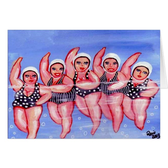 Wasser Aerobic Divas Fun Whimsical Chubby (Vorderseite (Horizontal))