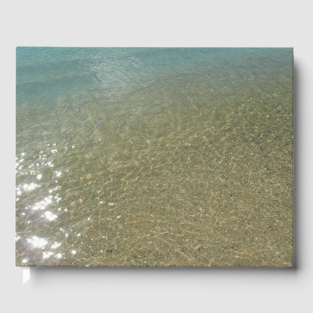 Wasser am Strand I Abstrakt Naturfotografie Gästebuch (Vorderseite)