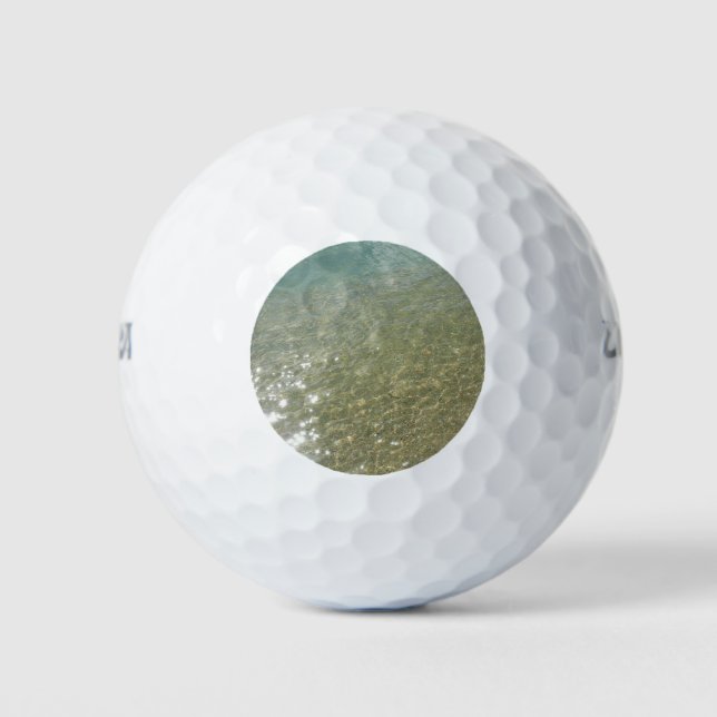 Wasser am Strand I Abstrakt Naturfotografie Golfball (Vorderseite)