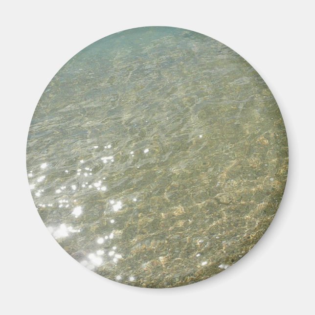 Wasser am Strand I Abstrakt Naturfotografie Magnet (Vorne)