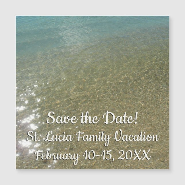 Wasser am Strand I Abstrakt Naturfotografie Magnetkarte (Vorderseite)