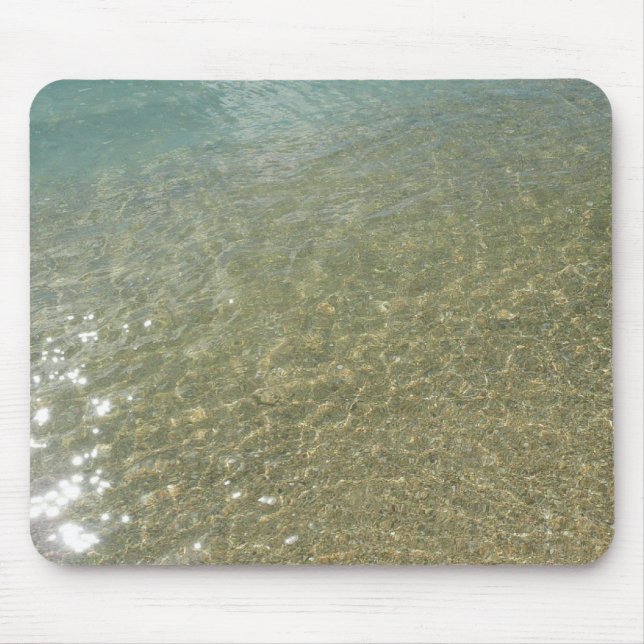 Wasser am Strand I Abstrakt Naturfotografie Mousepad (Vorne)