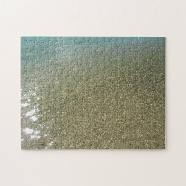 Wasser am Strand I Abstrakt Naturfotografie Puzzle (Horizontal)