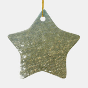 Wasser am Strand I Abstrakte Naturfotografie Keramik Ornament