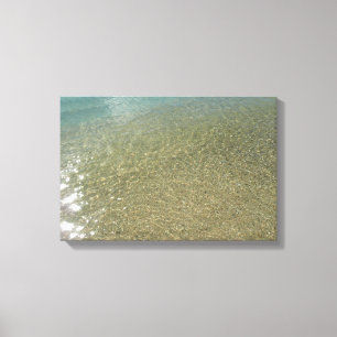Wasser am Strand I Abstrakte Naturfotografie Leinwanddruck