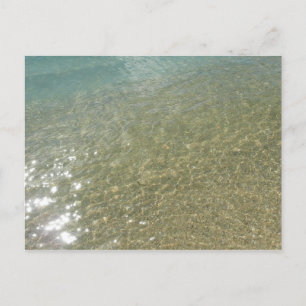 Wasser am Strand I Abstrakte Naturfotografie Postkarte