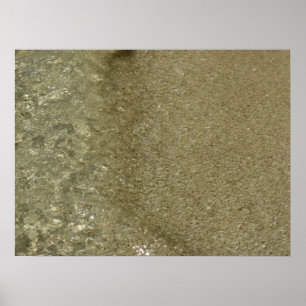 Wasser am Strand II Abstrakte Naturfotografie Poster