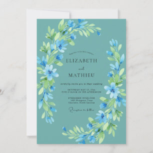 Wasser Ätherische Florale Hochzeit Einladung
