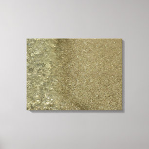 Wasser auf dem Strand II Abstrakte Naturfotografie Leinwanddruck