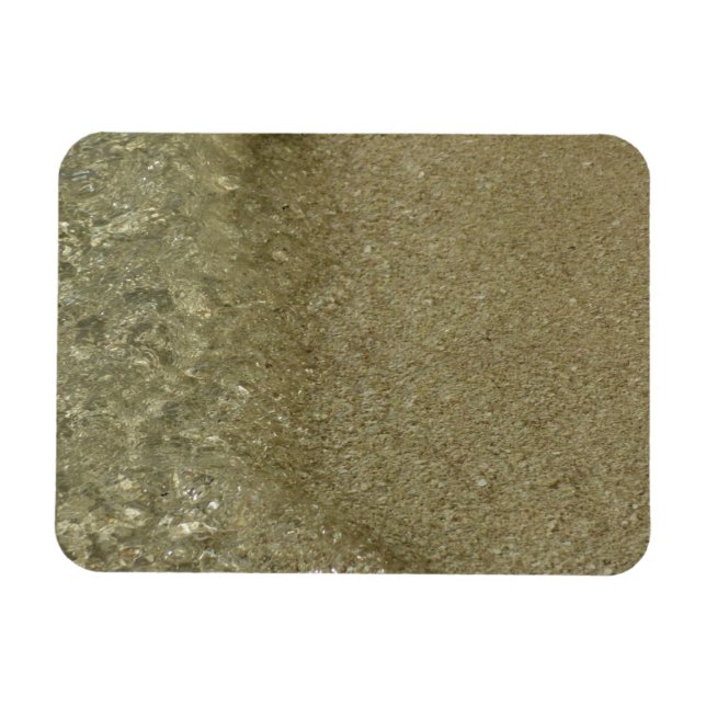 Wasser auf dem Strand II Abstrakte Naturfotografie Magnet (Horizontal)