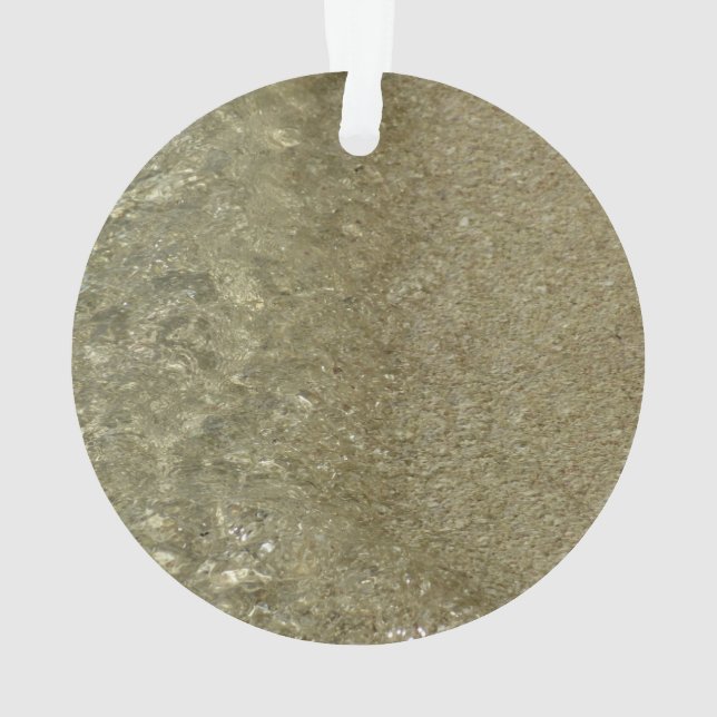 Wasser auf dem Strand II Abstrakte Naturfotografie Ornament (Rückseite)