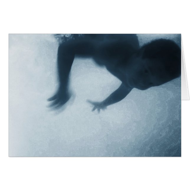 Wasser-Baby Karte (Vorderseite (Horizontal))