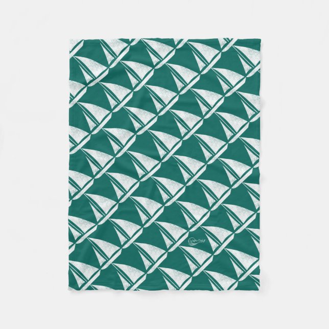 Wasser-Baby-Segelboot-Fleece Fleecedecke (Vorderseite)