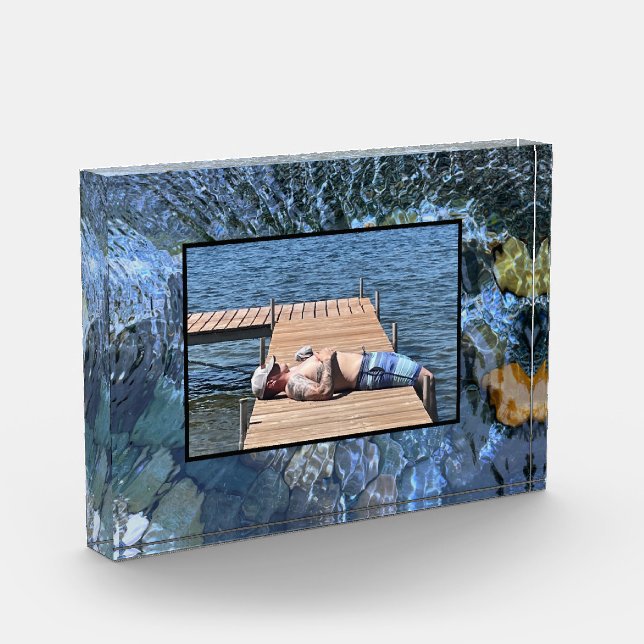 Wasser, Bach, Dampf, Unterwassersteine Fotoblock (Links)