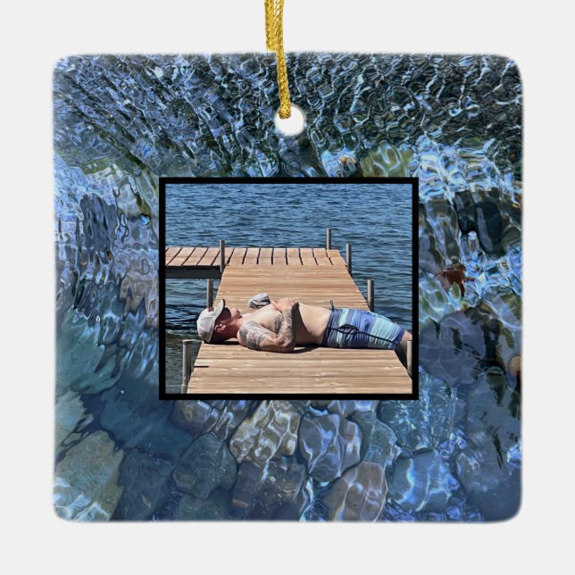 Wasser, Bach, Dampf, Unterwassersteine Keramikornament (Vorderseite)