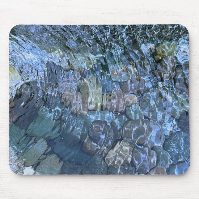Wasser, Bach, Dampf, Unterwassersteine Mousepad (Vorne)