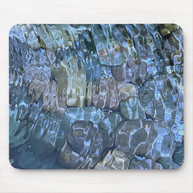 Wasser, Bach, Dampf, Unterwassersteine Mousepad (Vorne)