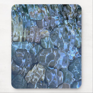 Wasser, Bach, Dampf, Unterwassersteine Mousepad