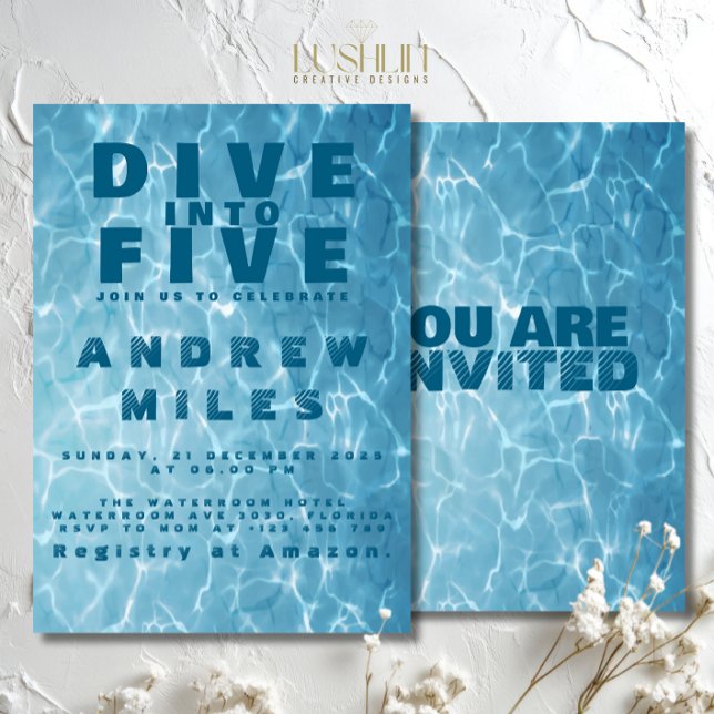 Wasser Birthday Splash Pool Sommer Celebrate Einladung (Von Creator hochgeladen)