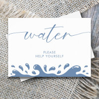 Wasser bitte helfen Sie sich selbst, dass der Blau