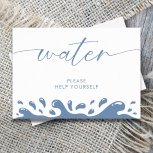 Wasser bitte helfen Sie sich selbst, dass der Blau Poster