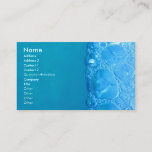 Wasser-Blasen Visitenkarte