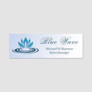 Wasser - Blaues Geschäft Namensschild