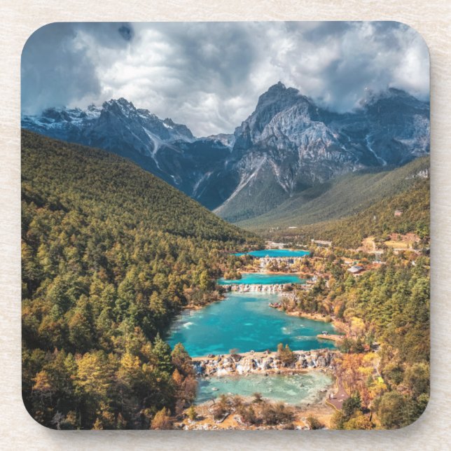 Wasser | Blue Moon Lake, China Getränkeuntersetzer (Vorderseite)