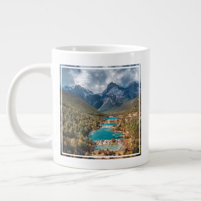 Wasser | Blue Moon Lake, China Jumbo-Tasse (Links)