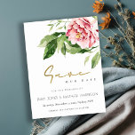 WASSER BLUSH PEONY FLORAL WATERCOLOR SAVE THE DATE ANKÜNDIGUNGSPOSTKARTE<br><div class="desc">Wenn Sie weitere Anpassungen benötigen,  schreiben Sie mir bitte an yellowfebstudio@gmail.com</div>