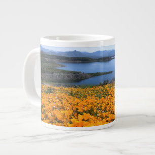 Wasser   California Lake with Golden Poppies Jumbo-Tasse