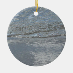 Wasser, das am Strand leckt, abstrakte Fotografie Keramikornament