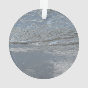 Wasser, das am Strand leckt, abstrakte Fotografie Ornament