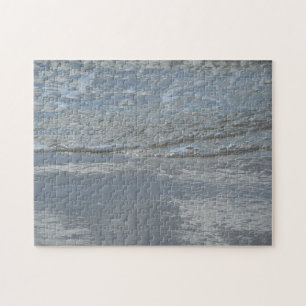 Wasser, das am Strand leckt, abstrakte Fotografie Puzzle
