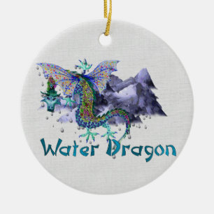 Wasser-Drache Keramikornament