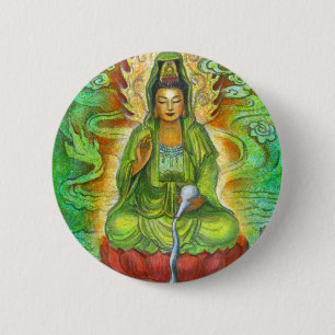 "Wasser-Drache" Kuan Yin Buton Button