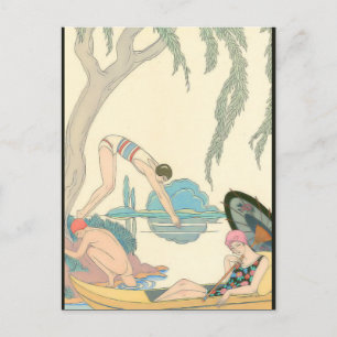 Wasser durch George Barbier 1913 Postkarte