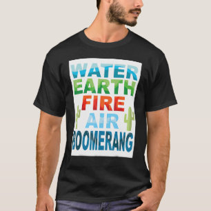 Wasser-Erde-Feuer-Luft-Wiederholung Boomerang Play T-Shirt