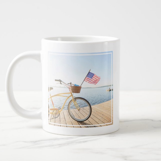 Wasser | Fahrrad am See Jumbo-Tasse (Links)