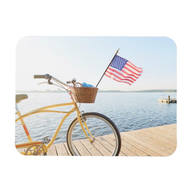 Wasser | Fahrrad am See Magnet (Horizontal)